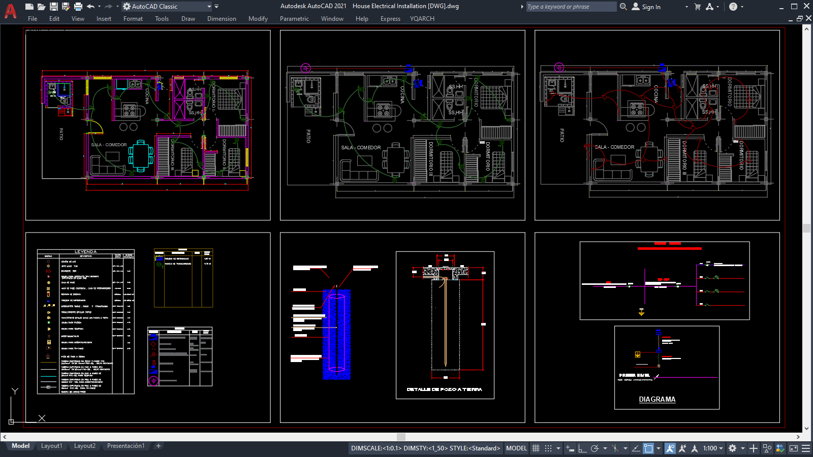 House Electric Installation DWG file